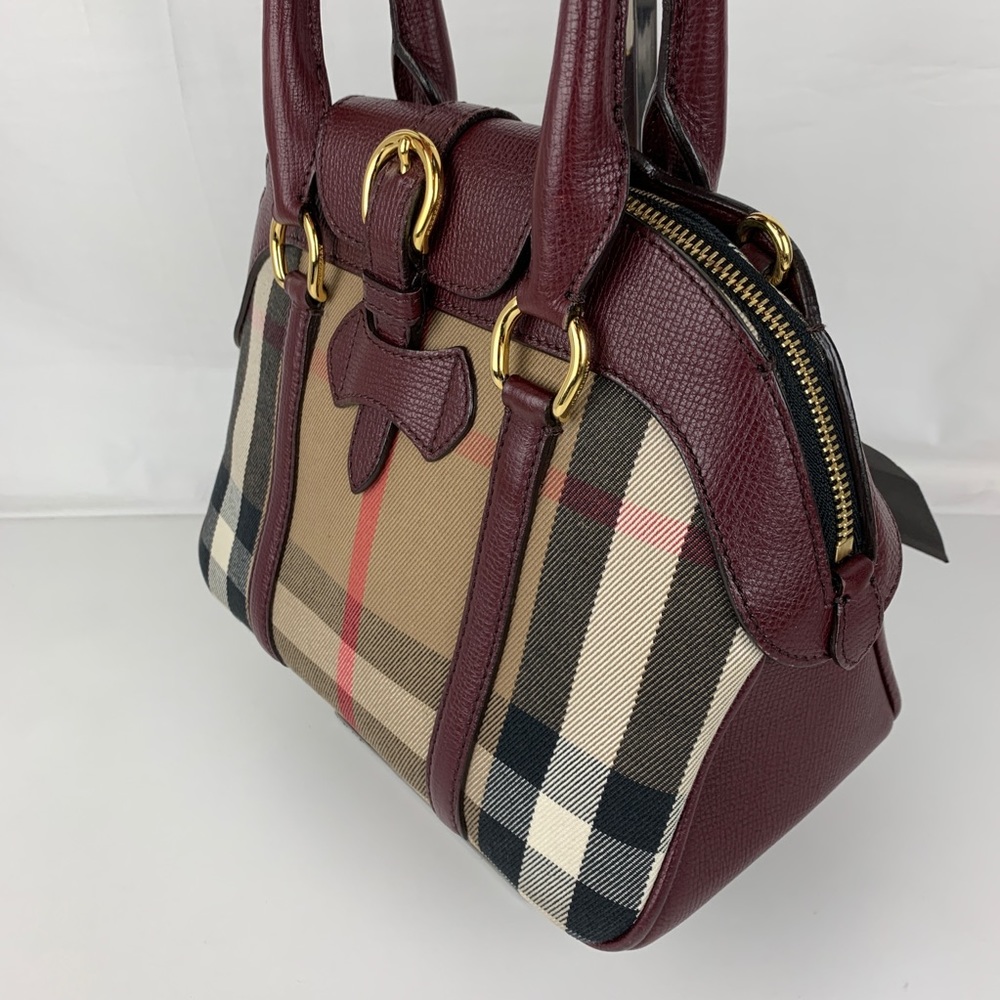 Burberry Small Milverton House Check Satchel - Picture 3 of 7